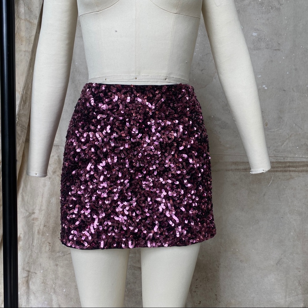 Alice + Olivia Sequin Mini Skirt